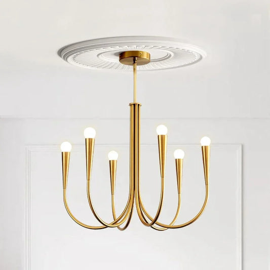 DecorBites™ French Style Black Pendant Light Luxury Led Chandelier Room Decor