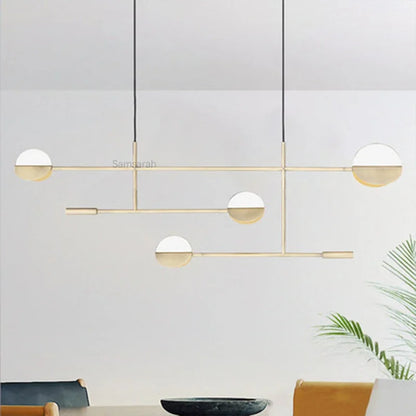 DecorBites™ Geometric Line Iron Pendant Lamp for Living Room, Bedroom, Study, Dining - Home Decor Luminare