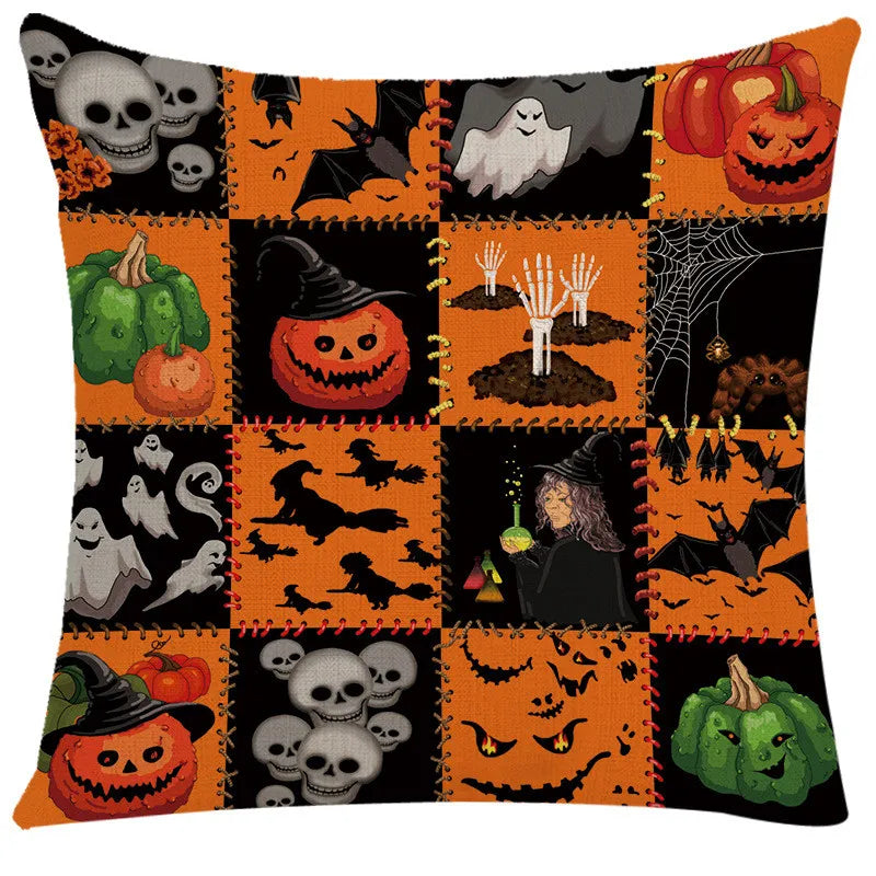 Linen Trick Treat Cushion Cover