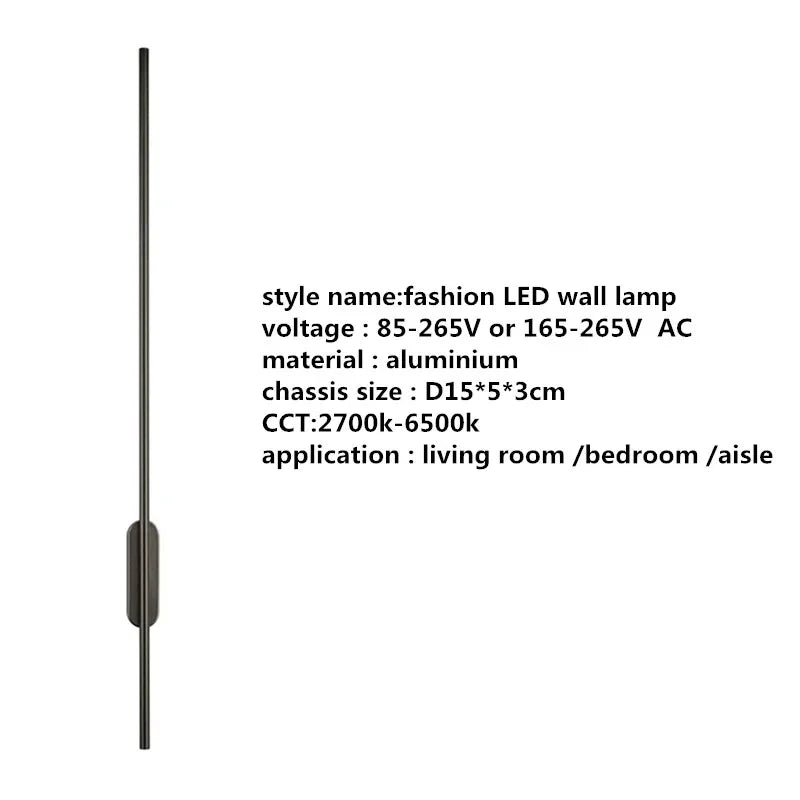 Aluminum LED Wall Sconce 100cm Foyer Design