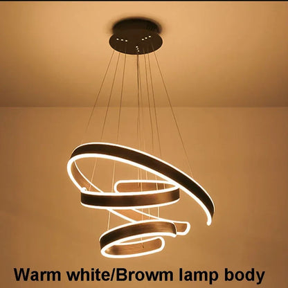 DecorBites™ Geometry Circle Rings LED Ceiling Lamp