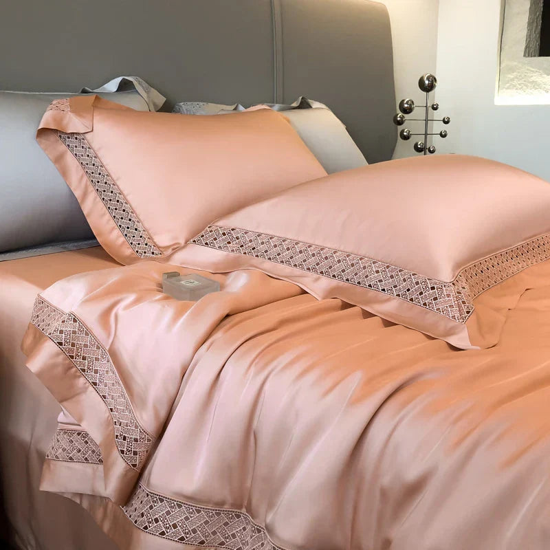 DecorBites™ Eucalyptus Fiber Summer Quilt Bedding Set with Wide Edge & Silky Cool Feel