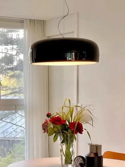DecorBites™ Italian Minimalist Round LED Ceiling Lamp Black White Bedroom Light