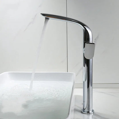 DecorBites™ Basin Faucet: Brass Black Bathroom Mixer Tap, Single Handle Hot Cold Lavatory Faucet