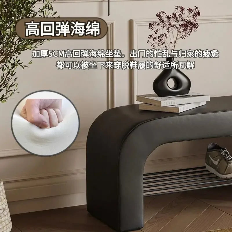Leather Functional Seating Stool