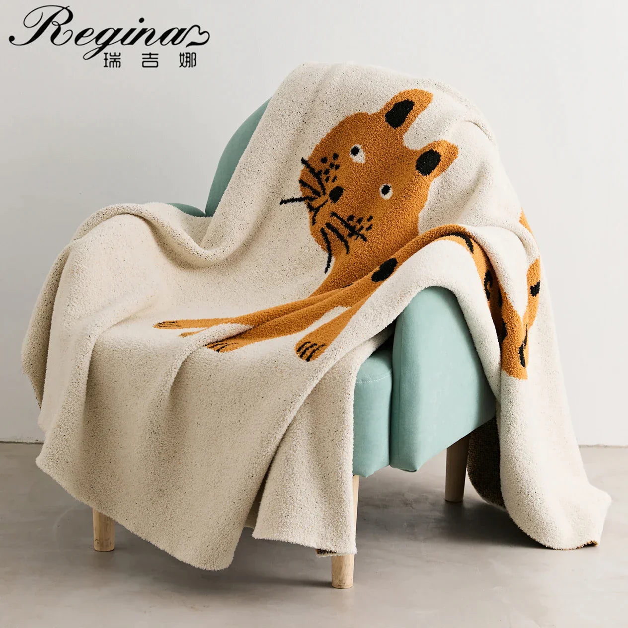 Microfiber Cartoon Knitted Blanket