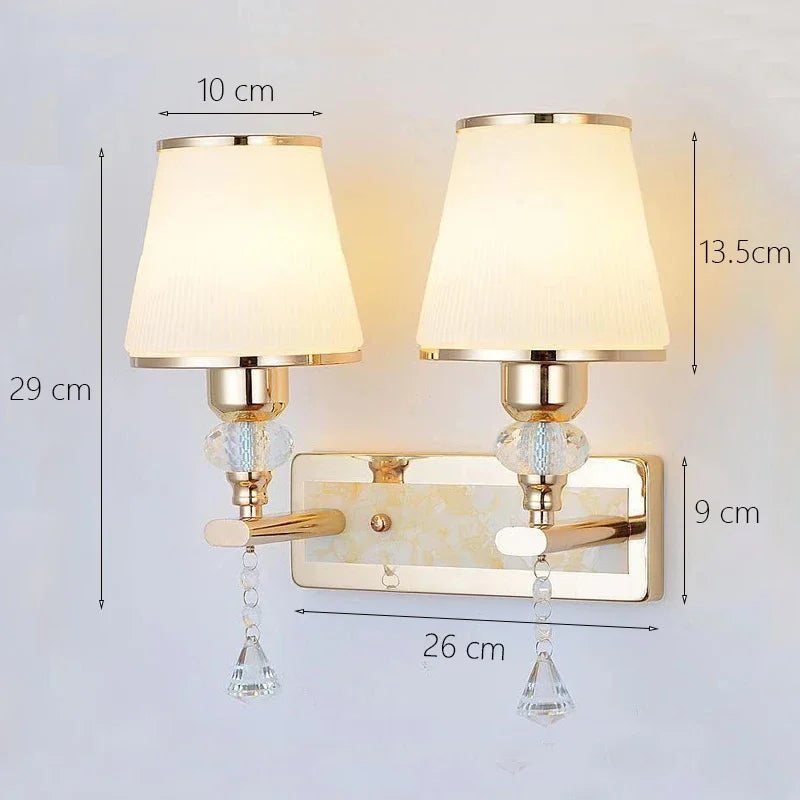 DecorBites™ Crystal Bedside Wall Sconce - Modern Minimalist LED Wall Light - 12W E14