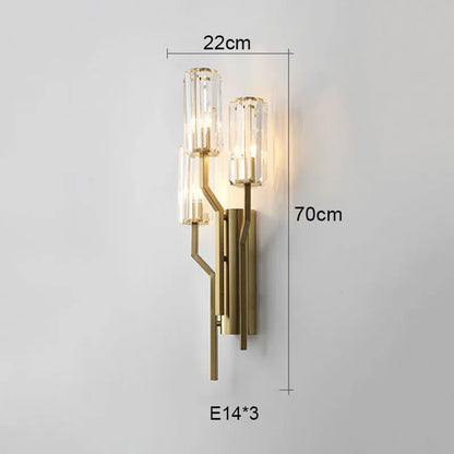 DecorBites™ Crystal Gold Wall Lamp for Luxurious Living Room and Bedroom Lighting