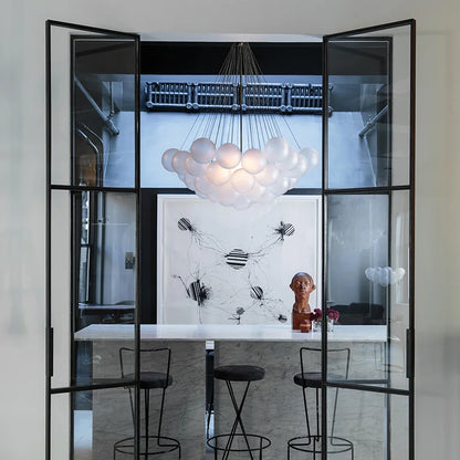 DecorBites™ Glass Ball LED Chandelier for Bedroom Dining Living Room