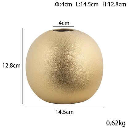 DecorBites™ Geometric Gold & Silver Vase for Chic Flower Arrangements & Home Decor