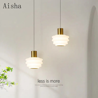 DecorBites™ Acrylic LED Hanging Lamp for Minimalist Bedroom Decor