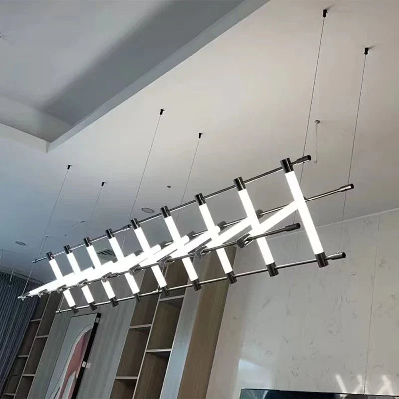 Nordic Industrial Pendant Light 12-Light L200cm
