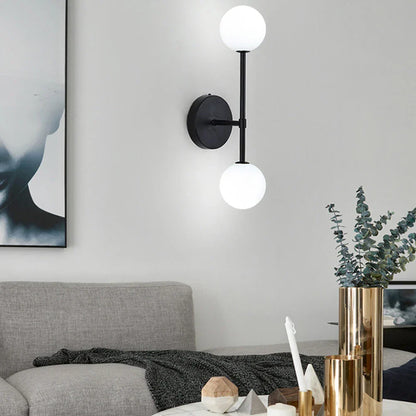 DecorBites™ Frosted Glass Ball LED Wall Sconce - Indoor Home Lighting Fixture