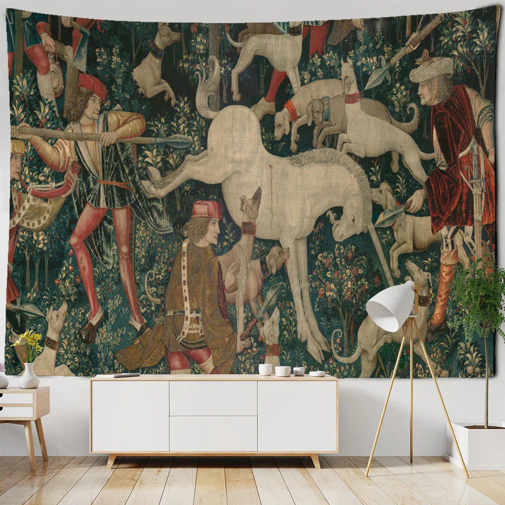 DecorBites™ Cute Skeleton Tapestry: Psychedelic Boho Wall Hanging for Retro Room Decor