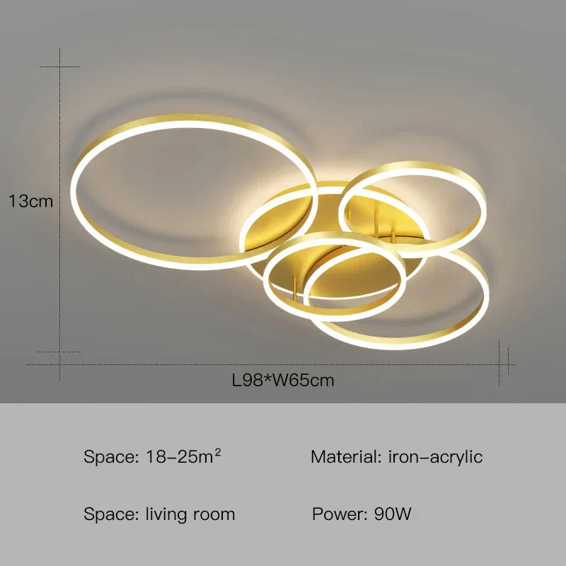 Minimalist Rings LED Pendant