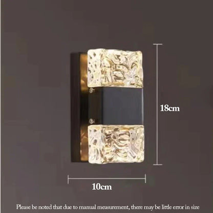 DecorBites™ Crystal Nordic LED Wall Lamps | Modern Corrugated Sconces for Home Decor