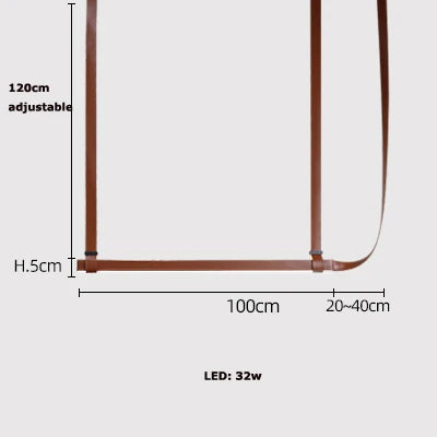 DecorBites™ LED Leather Pendant Lamp: Minimalist Dining Room Hanging Light