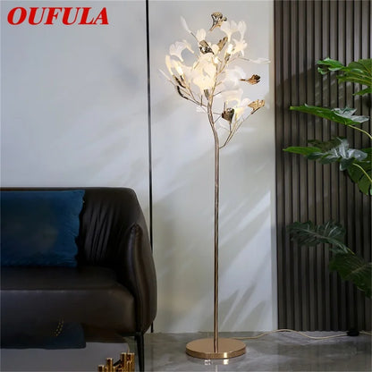 DecorBites™ Ginkgo Flower Floor Lamp - Modern LED Decor for Home Living Room