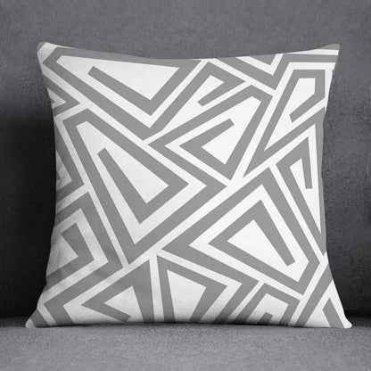 DecorBites™ Geometric Floral Print Lumbar Pillow Case 45X45cm Sofa Cushion Cover