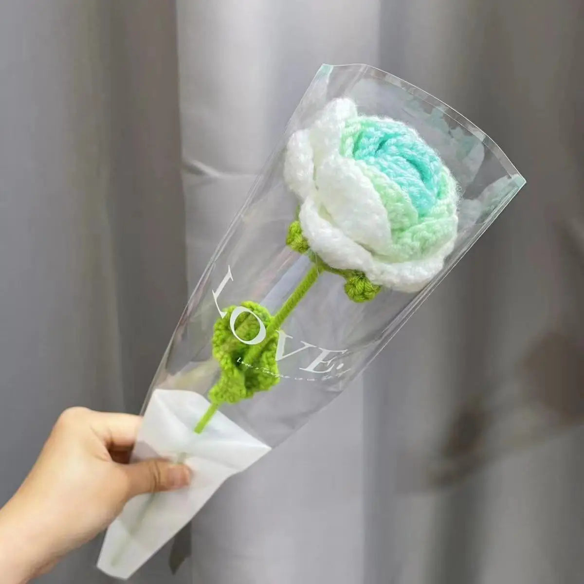 Cotton Rose Crochet Bouquet