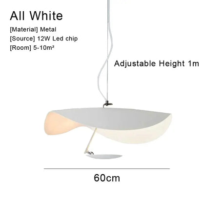 DecorBites™ Lederam Manta Pendant Lamp Flying Saucer Hat industrial retro design white black