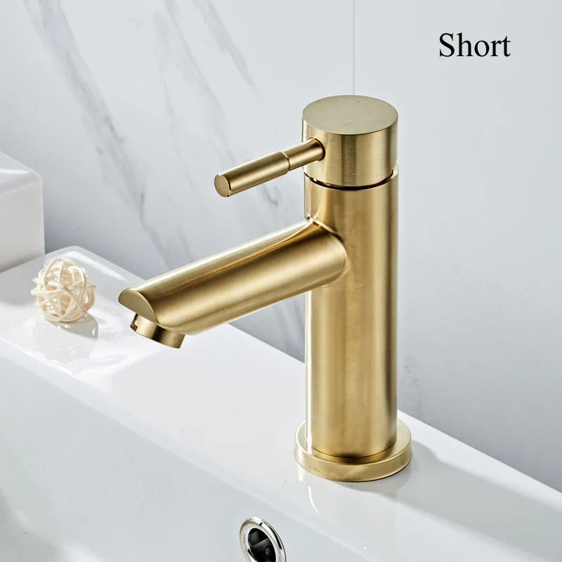 Brushed Gold Steel Faucet