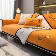 Chenille Embroidered Sofa Cover