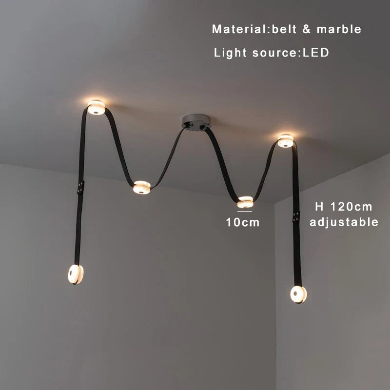 Leather Marble Dimmable Pendant