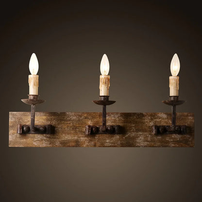 DecorBites™ Country Retro Solid Wood Wall Light for Bedroom & Living Room