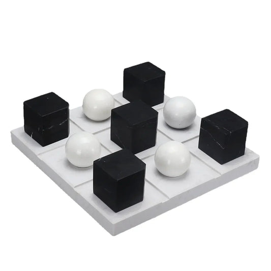 DecorBites™ Geometric Chess Marble Ornament Set for Stylish Home Decor