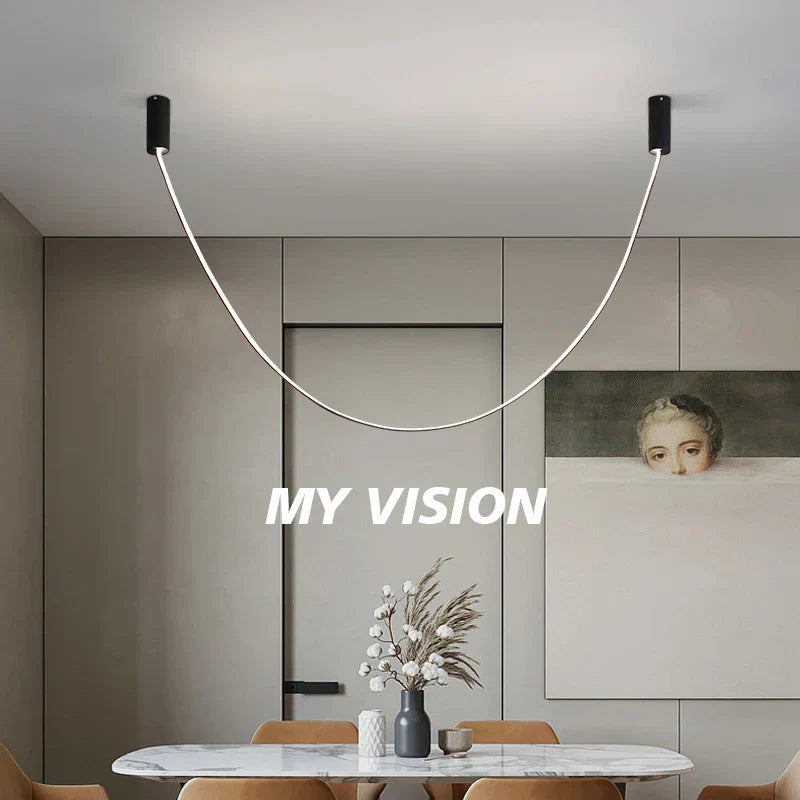 Leather Minimalist Chandelier