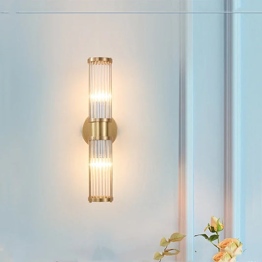 DecorBites™ Crystal LED Gold Wall Sconce Modern Bedroom Decor Sconce Fixture