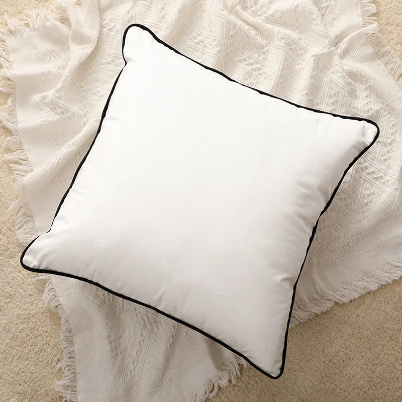 Cotton Pompom Cushion Cover