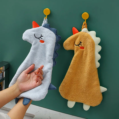 DecorBites™ Double-layer Coral Velvet Hand Towel: Absorbent, Quick Dry, Skin-friendly Kitchen Bathroom Towels