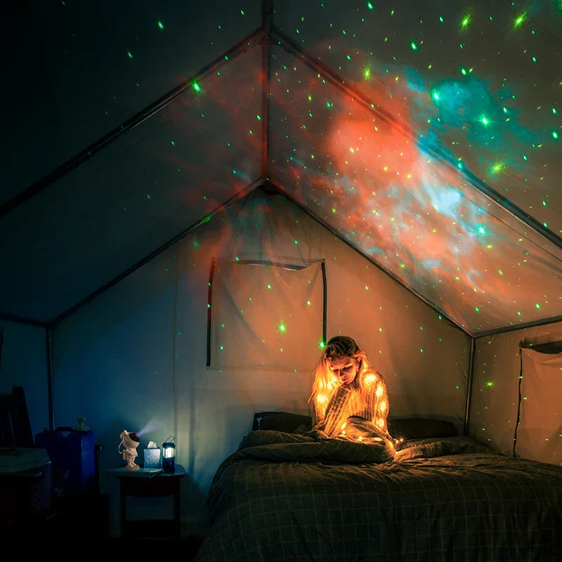 DecorBites™ Astronaut Star Projector Night Light for Kids Room and Party Decor
