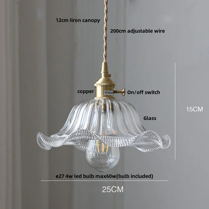 DecorBites™ Clear Glass LED Pendant Light: Modern Nordic Home Lighting Fixture