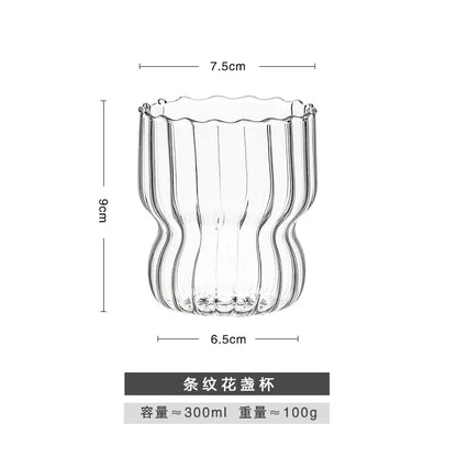 DecorBites™ Glass Coffee Mug Set for Tea, Beer, Juice - Heat-Resistant Transparent Cups