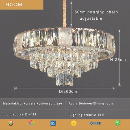 DecorBites™ Crystal Ceiling Chandelier for Home Decoration in Living Room & Bedroom