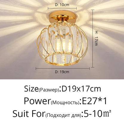 DecorBites™ Crystal Glass Nordic LED Chandelier for Modern Indoor Lighting