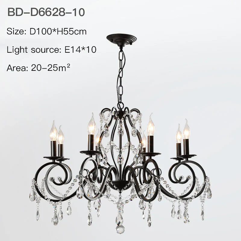 DecorBites™ Crystal Candle Chandelier for Bedroom and Living Room Lighting