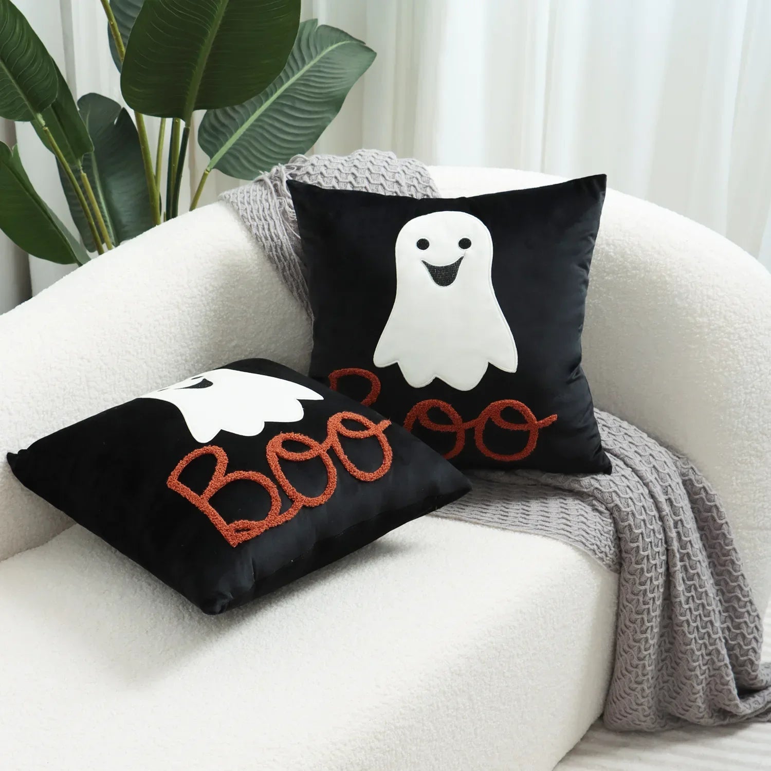 Ghost Patchwork Cushion Cover