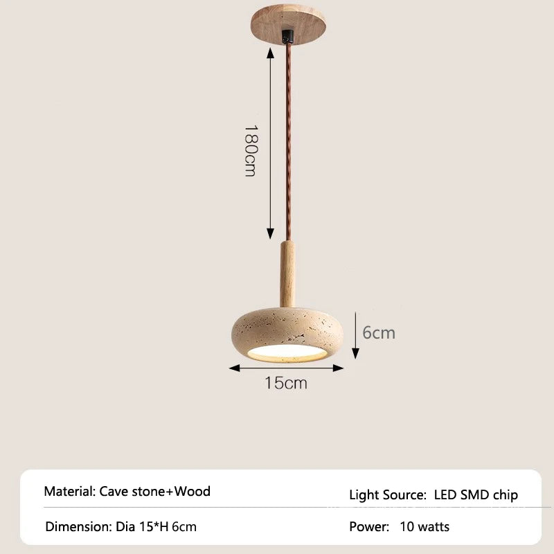 Yellow Travertine Pendant Light