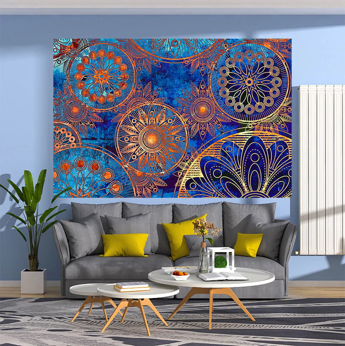 Blue Lace Wall Tapestry