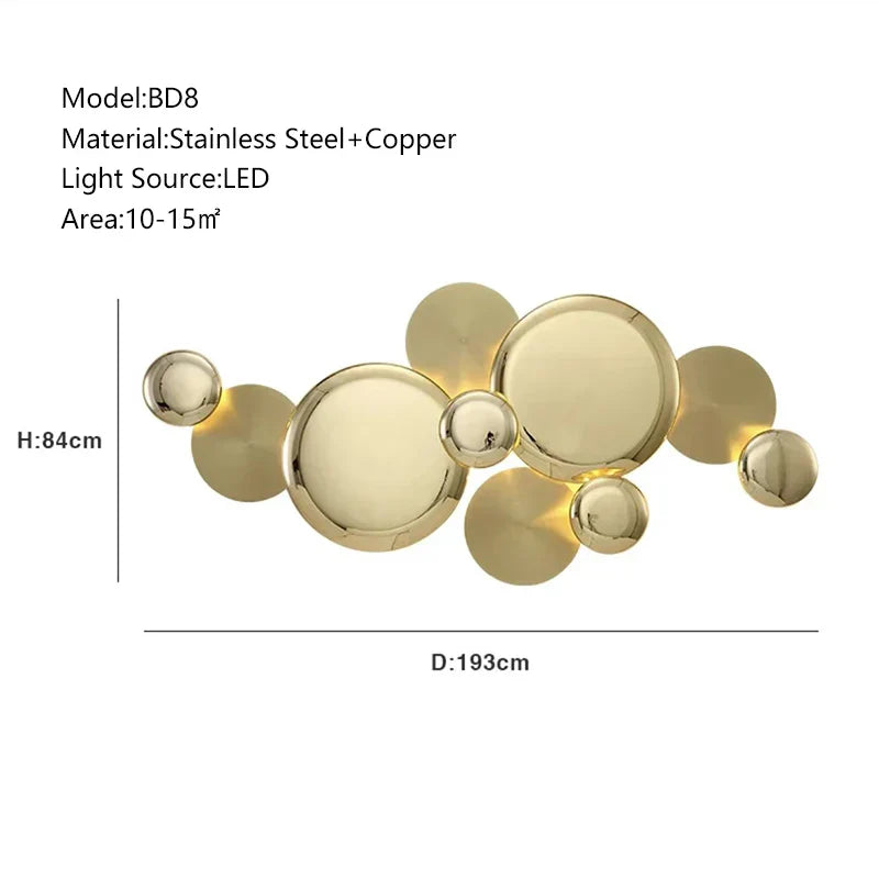 Gold Metal LED Wall Sconce