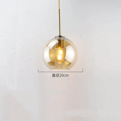 DecorBites™ Glass Ball LED Pendant Lights for Chic Home Decor and Lighting