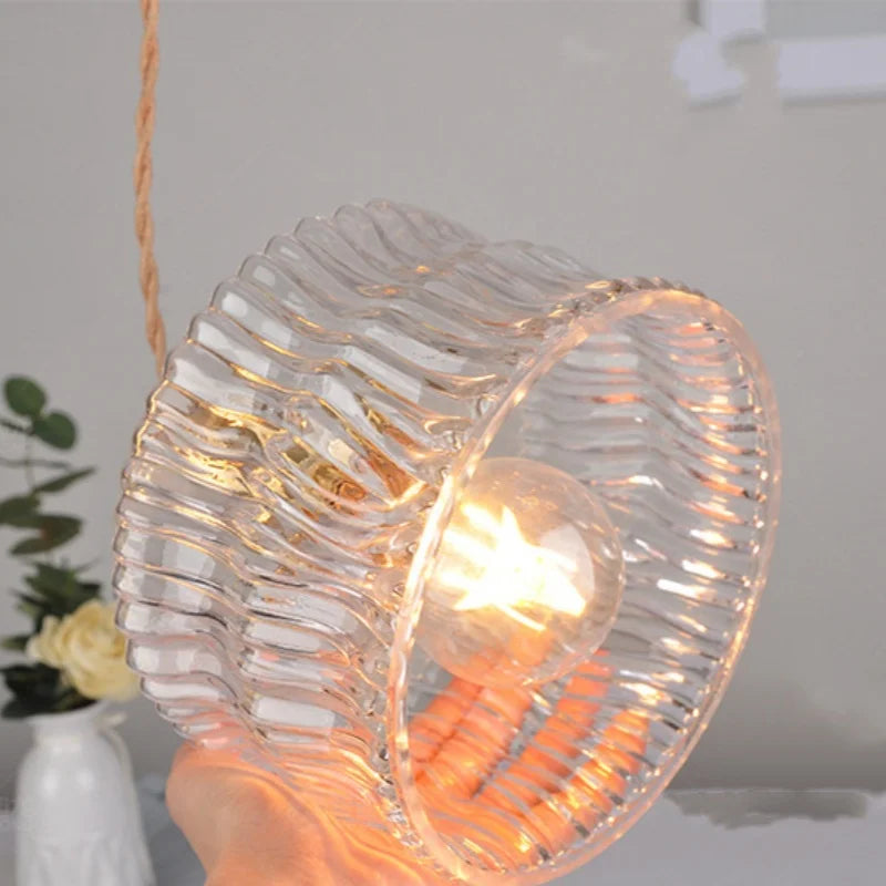Brass Glass Pendant Light With Clear Shade Dining