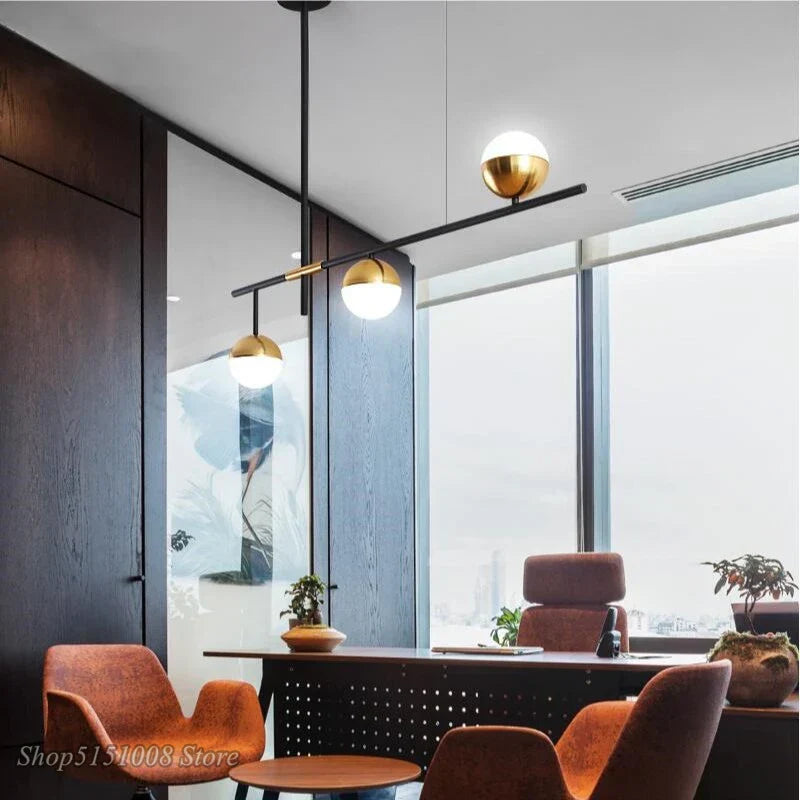 DecorBites™ Glass Ball Pendant Lamp Modern LED Hanging Light Fixture