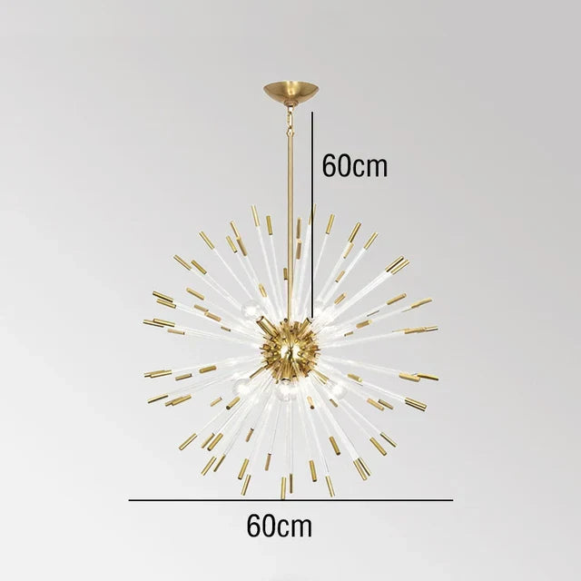 DecorBites™ Crystal Dandelion LED Chandelier for Luxury Indoor Decor