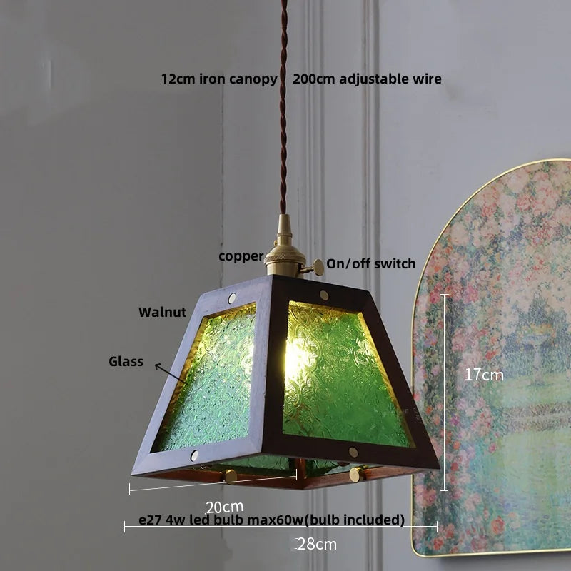 DecorBites™ LED Wood Pendant Light Fixture | Adjustable Hanging Lamp for Home Decor