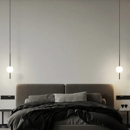 DecorBites™ Glass Ball Pendant Light: Modern Nordic Bedroom Hanging Lamp